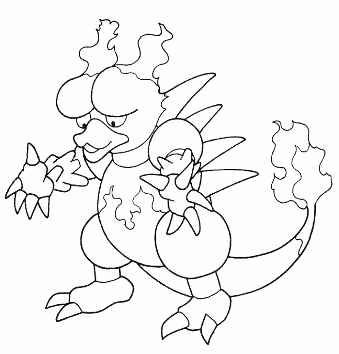 Plansa de colorat cu Pokemon 10 2